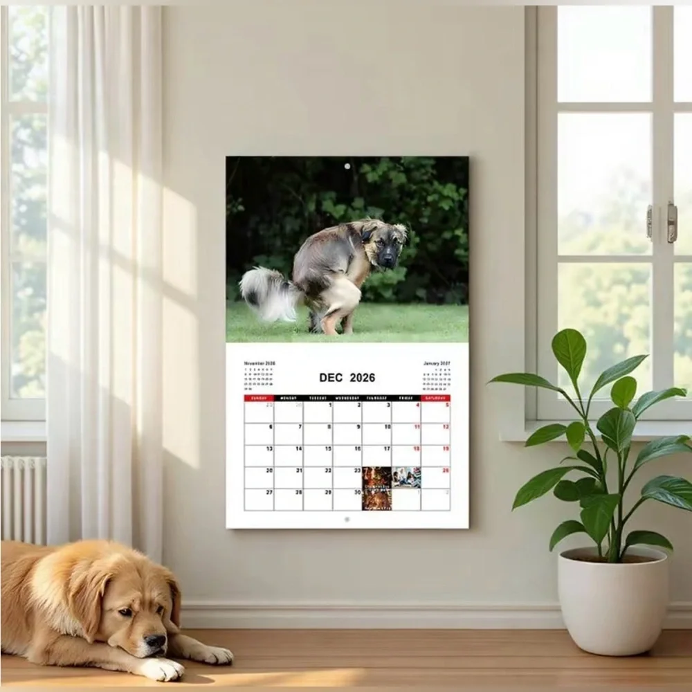 2026 Dog Calendar - Dogs Pooping in Beautiful Places